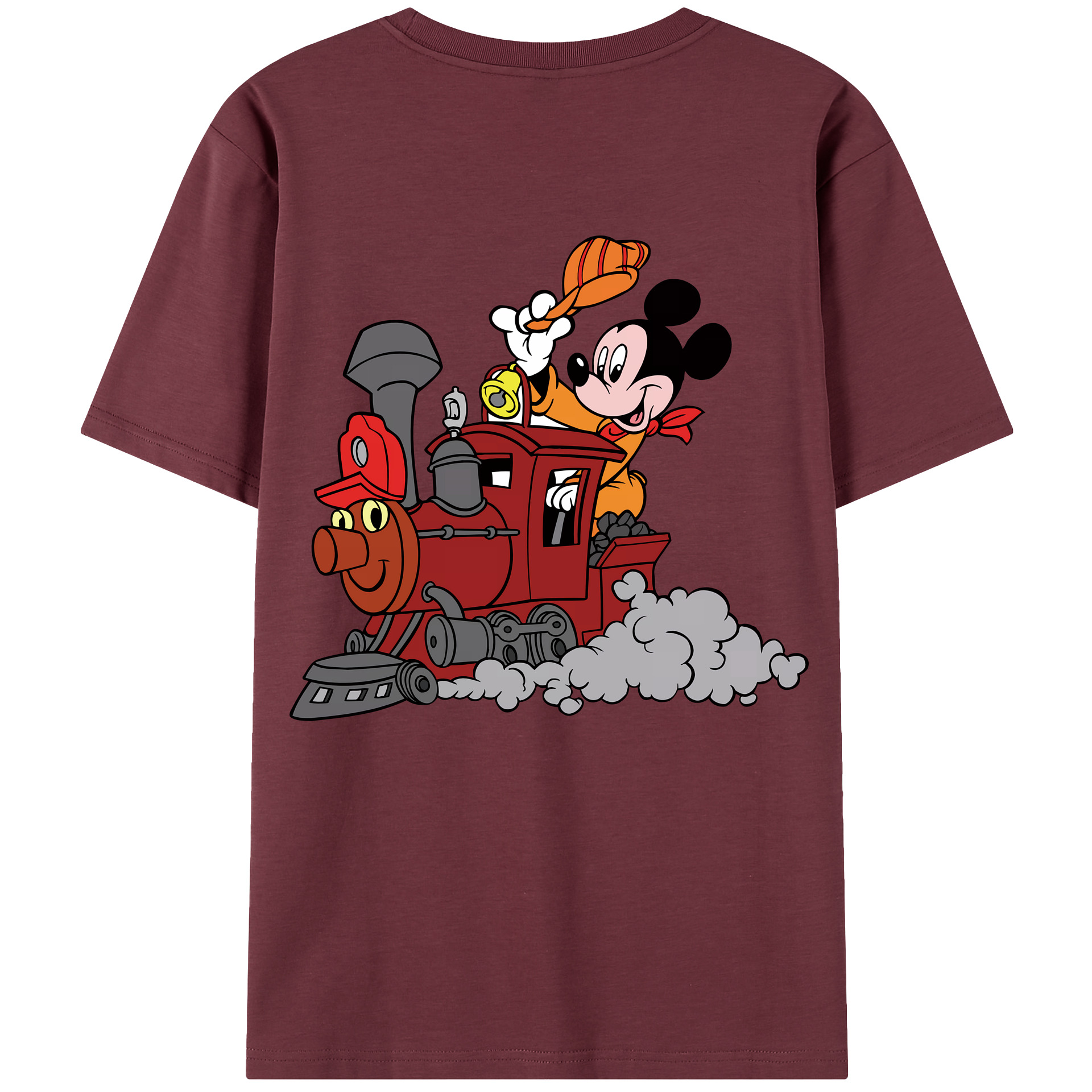 （画像用） ミッキーマウス Mickey Mouse 綿100％半袖Tシャツ（背面プリント）